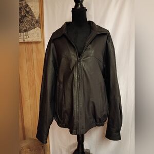 Men's Classic Black Bomber Jacket